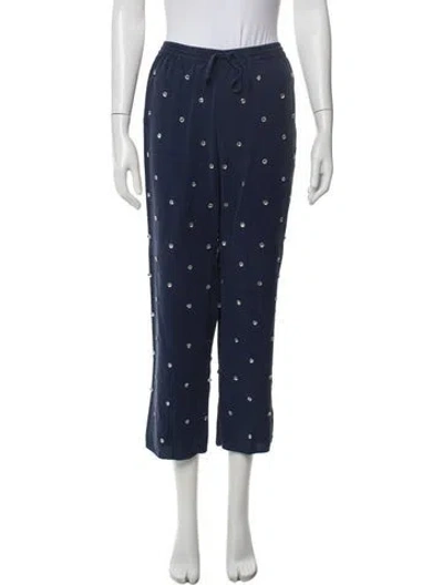 Pre-owned Hill House Home Wide Leg Pants In Blue