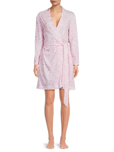 Hill House Home Women's Drew Print Belted Robe In Pink
