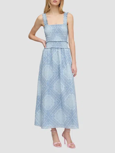 Hill House Home The Azalea Nap Cotton Maxi Dress In Blue