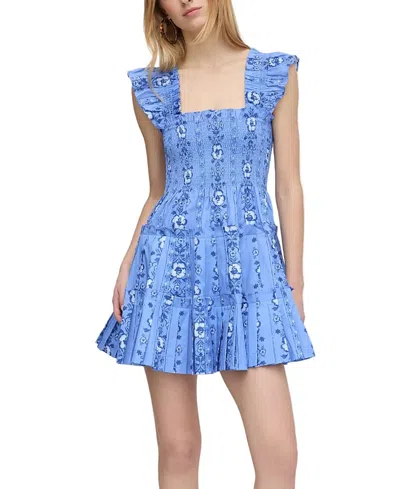 Hill House Home The Charlotte Nap Dress Arcadia Border In Blue