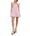 Hill House Home The Charlotte Nap Dress In Rose Circular Lattice