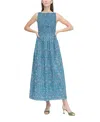 Hill House Home The Cosima Nap Dress In Navy Calico Trellis