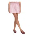 Hill House Home The Delphine Mini Nap Skirt In Rose Circular Lattice