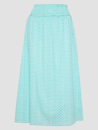 Hill House Home Women's The Delphine Nap Skirt In Teal Poppy Half Drop