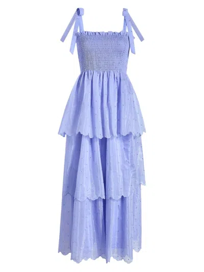 Hill House Home The Elise Nap Dress Hyacinth In Blue