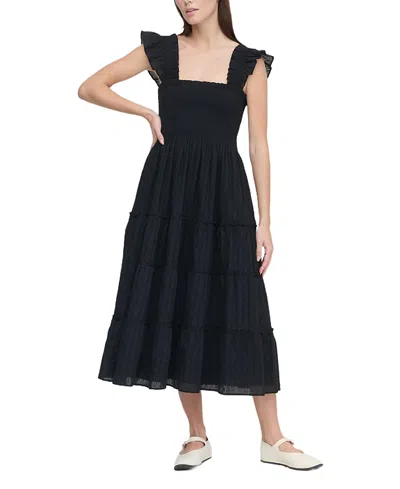 Hill House Home The Ellie Maxi Nap Dress In Black Lace