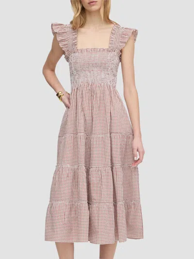 Hill House Home The Ellie Smocked Waist Midi Dress In Multi