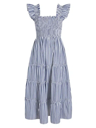 Hill House Home Women's The Ellie Nap Dress In Navy Stripe