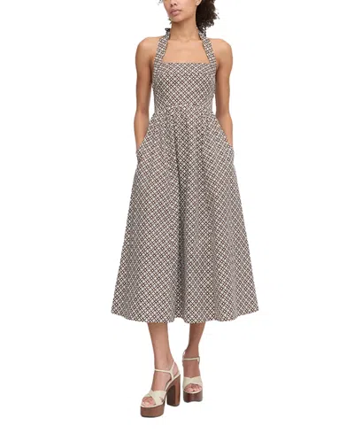 Hill House Home Women's The Fleur Dress In Chocolate Circular Lattice