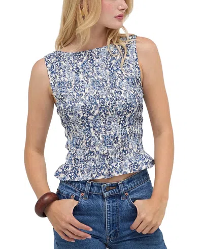 Hill House Home Women's The Phoebe Nap Top In Chedworth Paisley Blue