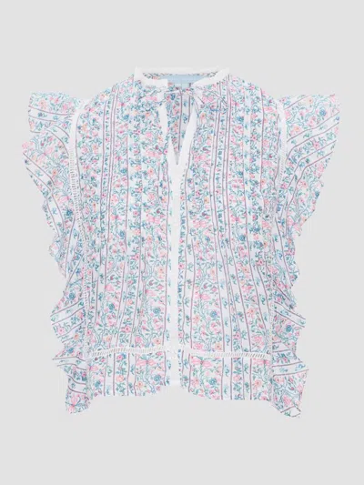 Hill House Home Women's The Ramona Top In White Etched