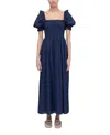 Hill House Home The Scarlett Midi Nap Dress In Blue