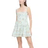 Hill House Home The Seraphina Mini Nap Dress In Aqua Calico Trellis