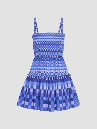 Hill House Home The Seraphina Mini Nap Dress In Blue Indigo Tilework