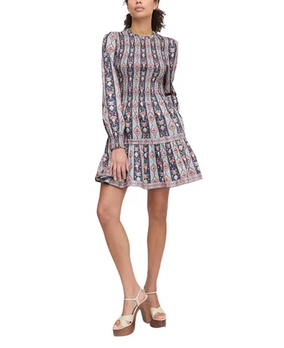 Hill House Home The Viviana Mini Nap Dress In Navy Emma Stripe