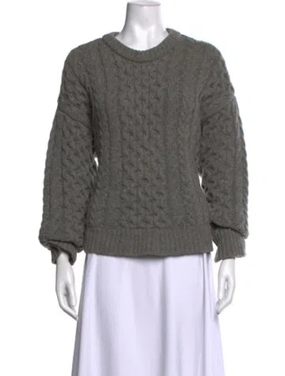 Pre-owned Hill House Home Wool Crew Neck Sweater In Grey