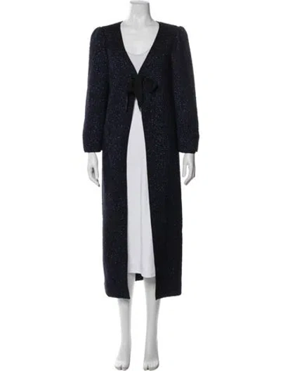 Pre-owned Hill House Home Wool Printed Coat In Blue