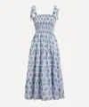 Hill House Women's Blue Block Print Ribbon Ellie Nap Dress In Blue