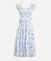 Hill House Women's Blue Sweet Peas Ellie Nap Dress In Blue