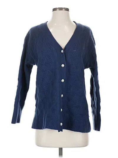 Pre-owned Hill House Wool Cardigan Sweater In Blue
