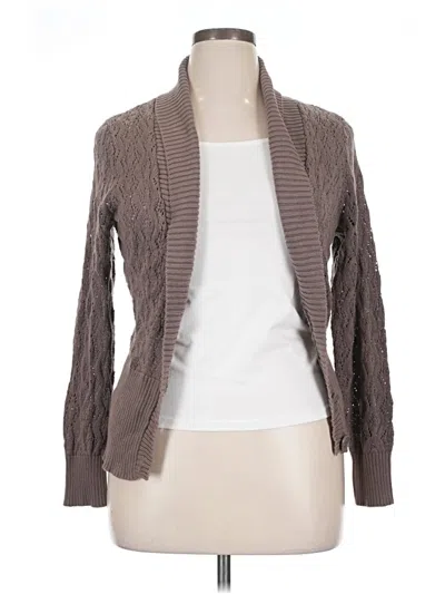 Pre-owned Hillard & Hanson Cardigan Sweater In Brown