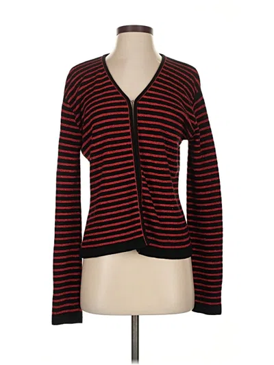 Pre-owned Hillard & Hanson Cardigan Sweater In Red