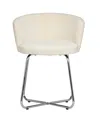 Hillsdale 25" Metal Marisol Vanity Stool In Off-white
