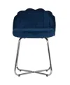 Hillsdale 25.25" Metal Catalina Vanity Stool In Blue