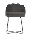 Hillsdale 25.25" Metal Catalina Vanity Stool In Dark Gray