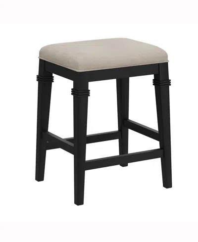 Hillsdale 25.25" Wood Arabella Backless Furniture Counter Height Stool In Black Wire Brush