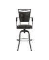 Hillsdale 48.5" Metal Bridgetown Bar Height Swivel Stool In Pewter