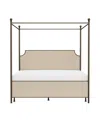 Hillsdale 52" Metal Mcarthur King Canopy Bed In Bronze,stone