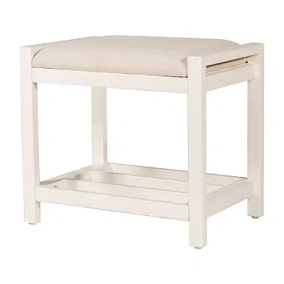 Hillsdale House Vanity Stool In White