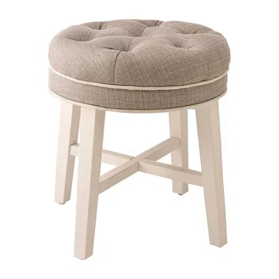 Hillsdale House Vanity Stool In White
