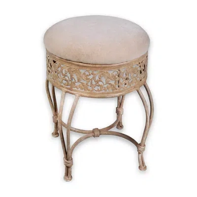 Hillsdale House Villa Ii Bathroom Vanity Stool In Brown