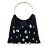 Hilo De Mar Women's Black / Blue Mary Top Handle Bag With Medals - Black & Blue In Black/blue