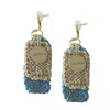 Hilo De Mar Women's Blue / Gold Handmade Earrings