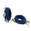 Hilo De Mar Women's Drop Earrings With Charms - Blue