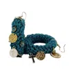 Hilo De Mar Women's Drop Earrings With Charms - Green