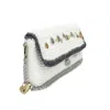 Hilo De Mar Women's Grey / White / Silver Ribeira - Hand Knitted Bag With Medals - White & Silver In Grey/white/silver