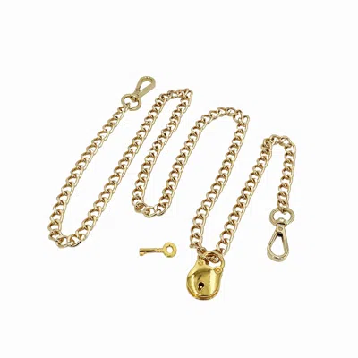 Hilo De Mar Women's Hand-made Gold Chain With Padlock And Key