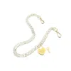 Hilo De Mar Women's Hand-made Silver Chain With Padlock And Key - Medium Size In Silver