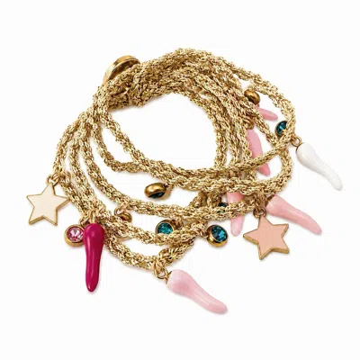 Hilo De Mar Women's Layered Crochet Bracelet In Gold
