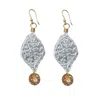 Hilo De Mar Women's Leaf Earring With Charms - Silver In Metallic
