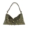 Hilo De Mar Women's Pink / Purple / Green Velvet Bag With Charms In Pink/purple/green