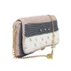 Hilo De Mar Women's Pink / Purple / White Carmina - Hand Knitted Bag With Charms - Pink & Grey & White In Pink/purple/white