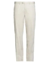 Hiltl Man Pants Ivory Size 40 Cotton, Elastane In Neutral