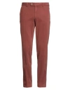Hiltl Man Pants Brick Size 40 Cotton, Elastane In Brown