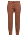 Hiltl Man Pants Brown Size 40s Cotton, Elastane In Brown