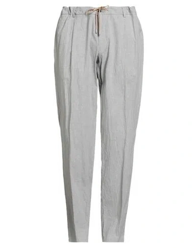 Hiltl Man Pants Grey Size 40 Cotton, Elastane In Gray